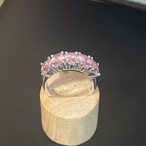 Fashion CZ Pink Silver 925 Ring